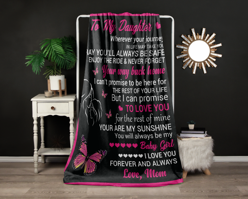 To My Daughter | Velveteen Plush Blanket