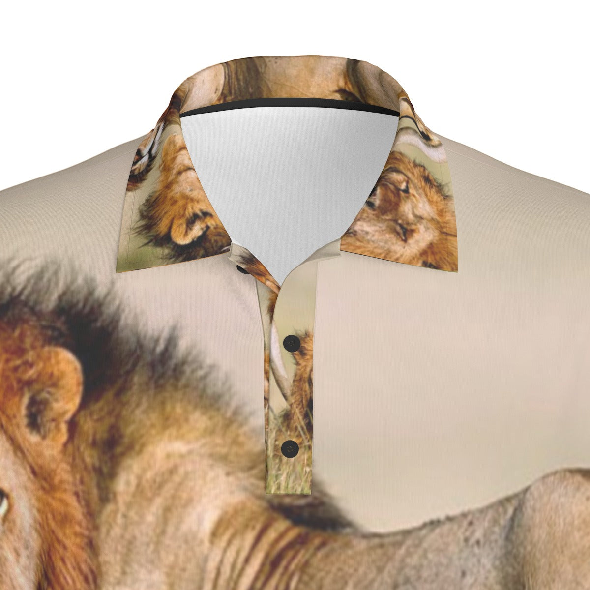 All-Over Print Men's Polo Collar Jersey