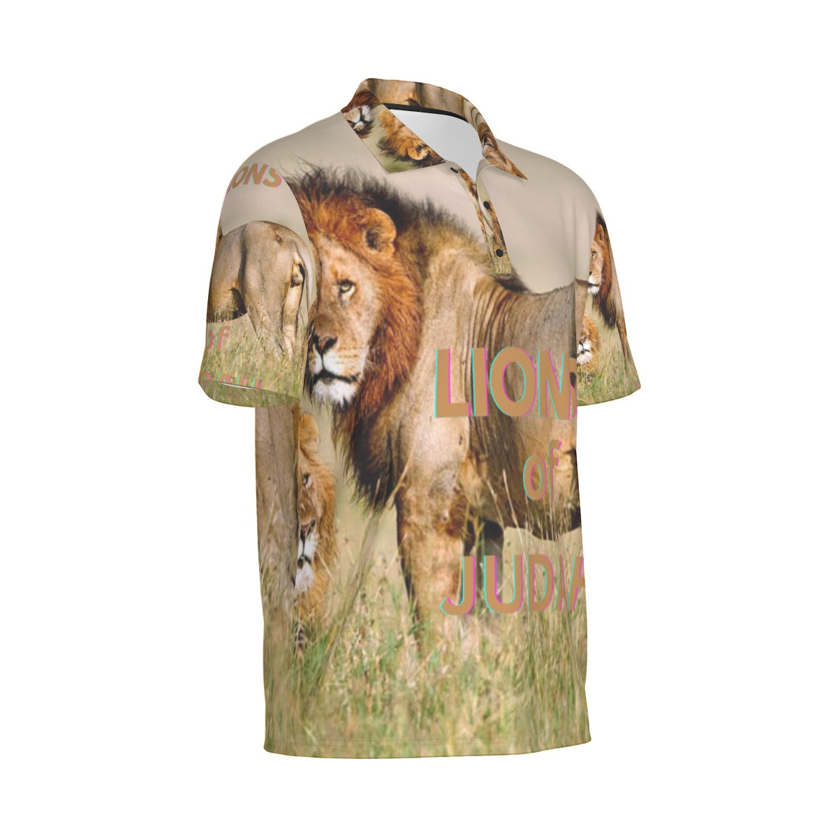 All-Over Print Men's Polo Collar Jersey