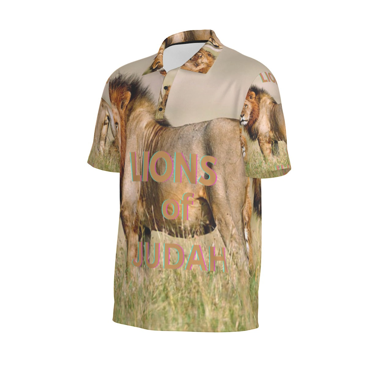 All-Over Print Men's Polo Collar Jersey