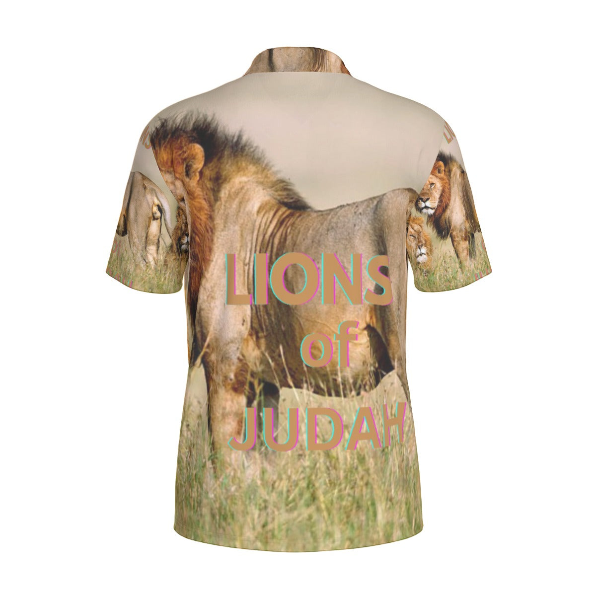 All-Over Print Men's Polo Collar Jersey
