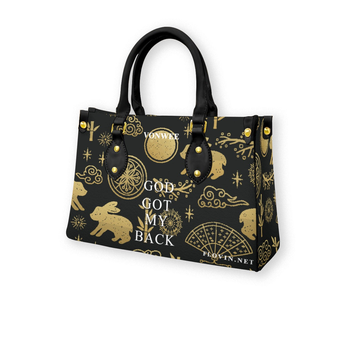 Women's Tote Bag With Black Handle