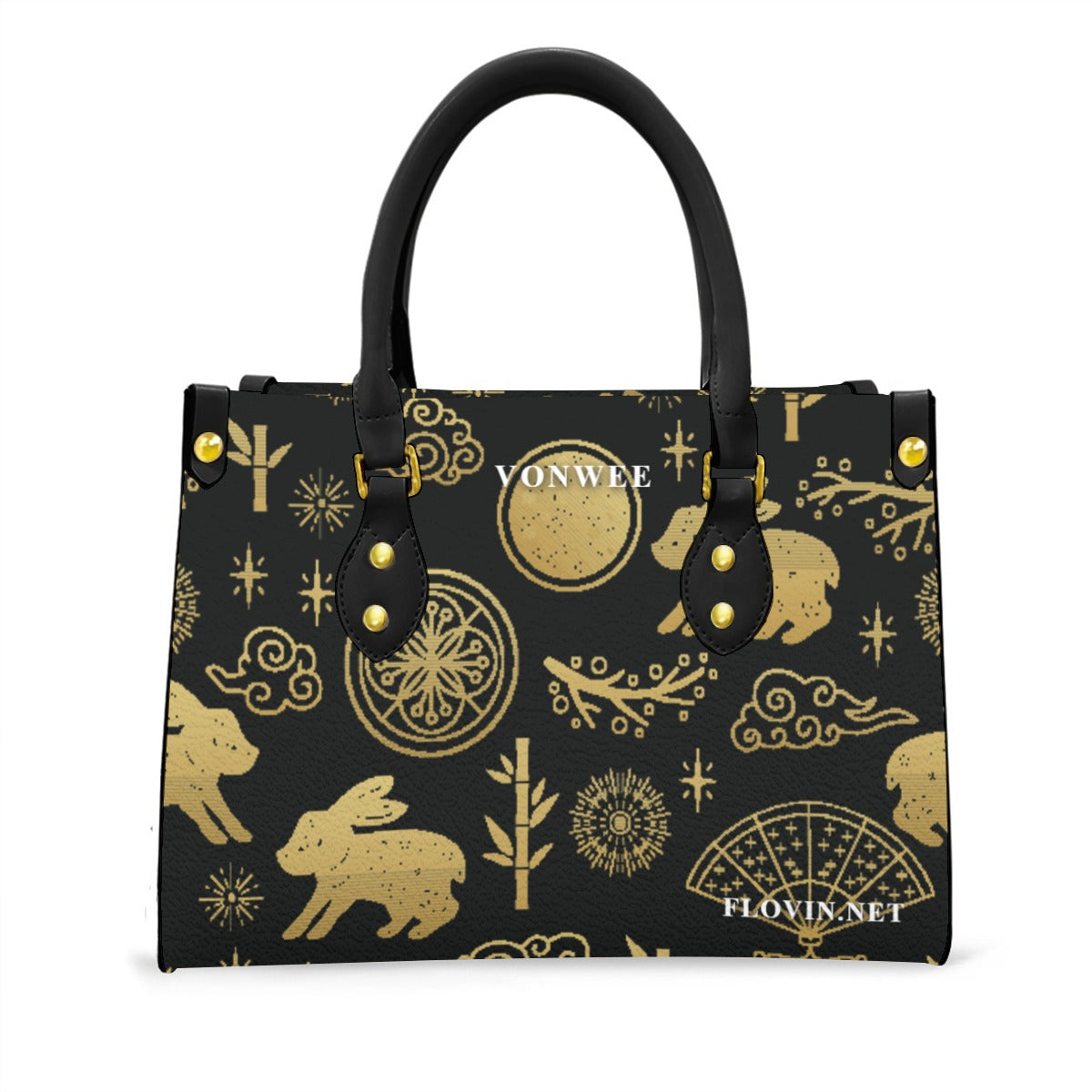 Women's Tote Bag With Black Handle