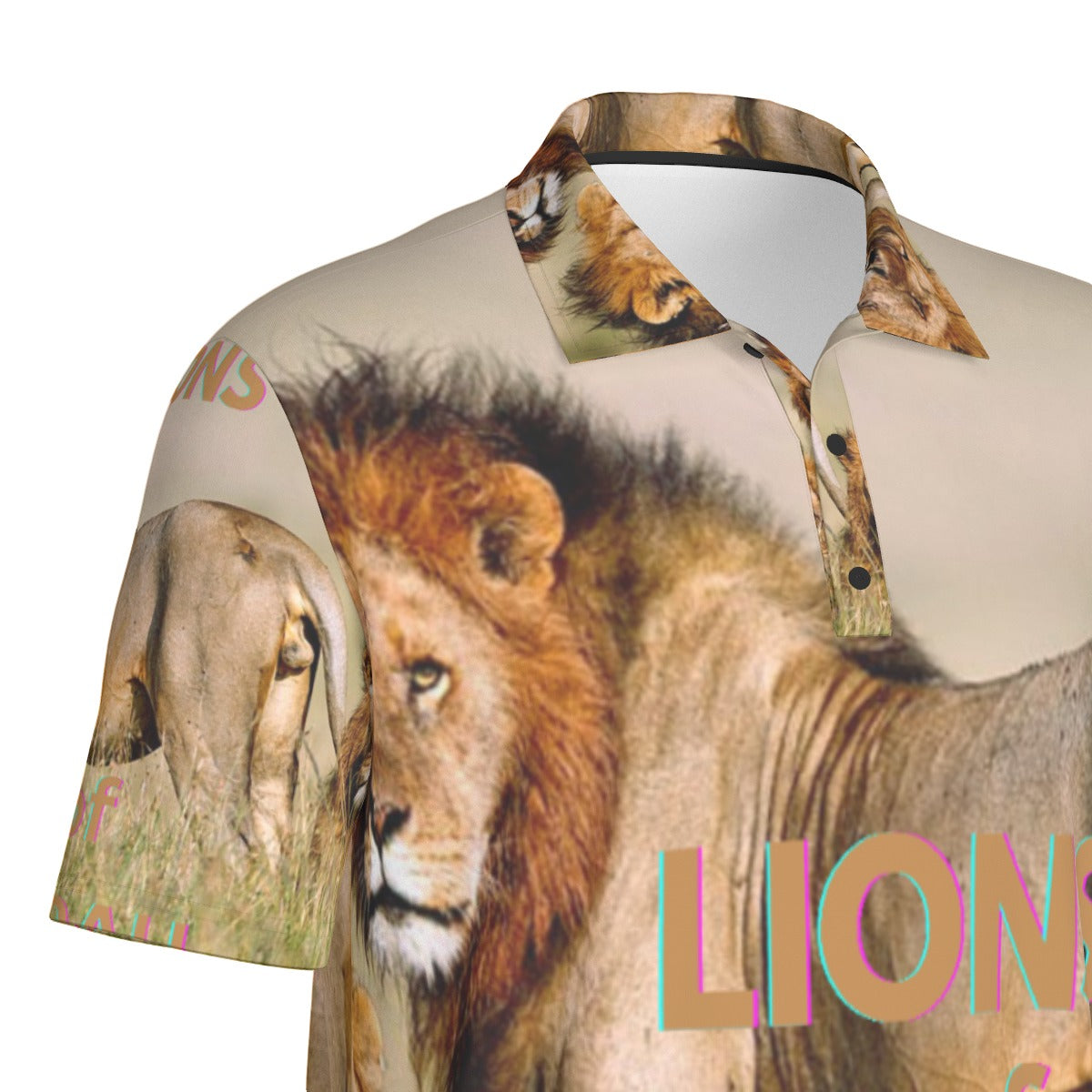 All-Over Print Men's Polo Collar Jersey