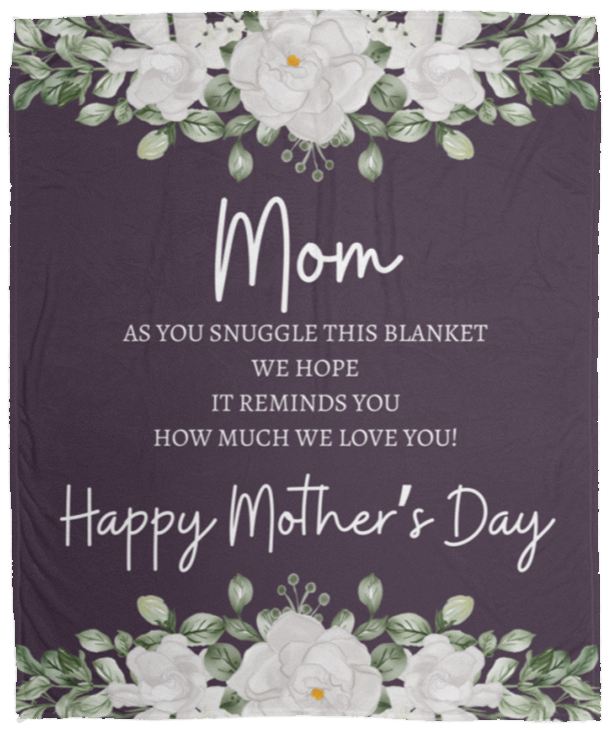 MOM FLOWER BLANKET! MOTHER'S DAY GIFT!