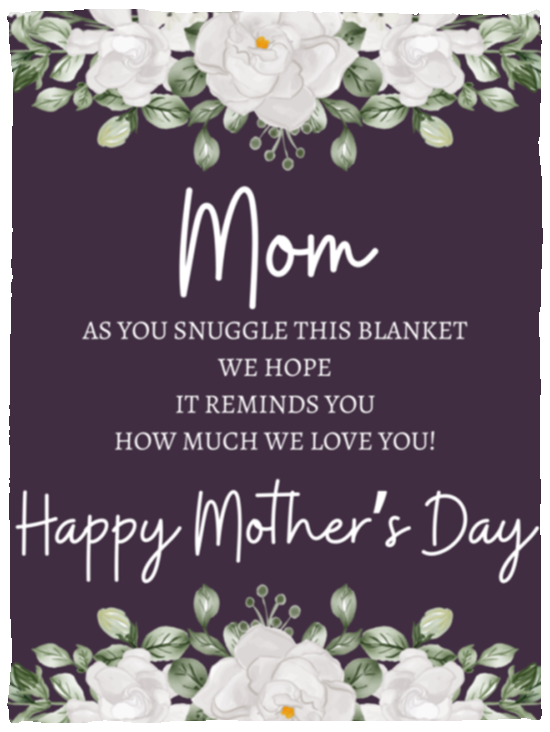 MOM FLOWER BLANKET! MOTHER'S DAY GIFT!
