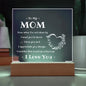 To My Mom | Square Acrylic Plaque