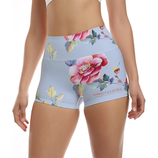 All-Over Print Women's Ultra-Short Yoga Shorts