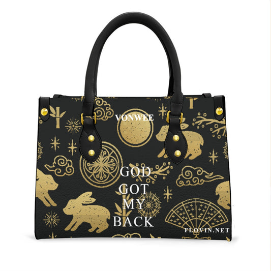 Women's Tote Bag With Black Handle